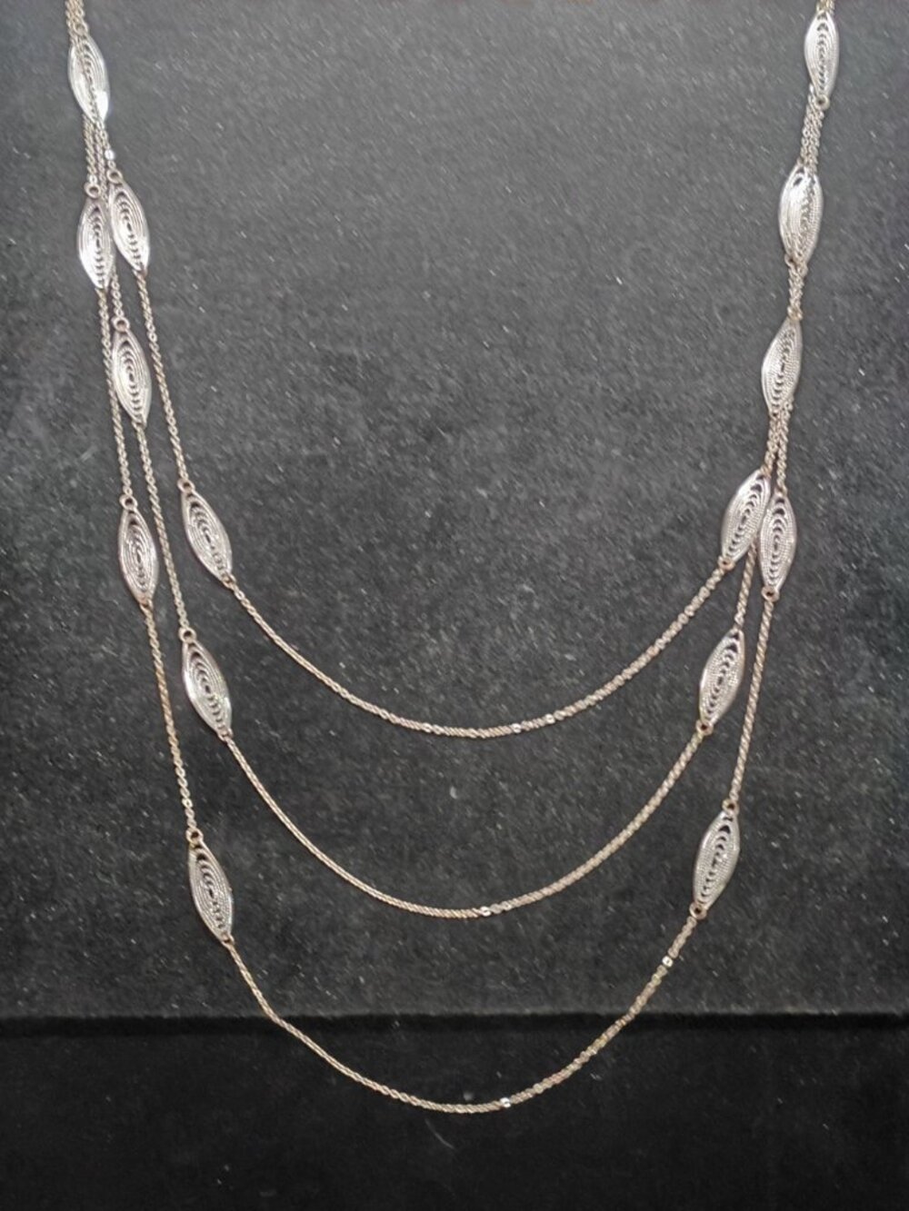 Vintage Layered Multi-Strand Stacked Necklace, 35-Inch Statement Jewelry